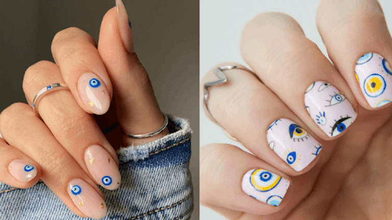 Evil eye nail art design